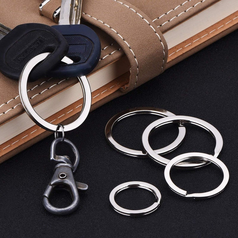 KINGFOREST 150-Pack 1 Inch Metal Key Rings (25mm) - Silver Split Keychain Rings for Keys, DIY Crafts, Home, Car & Office Accessories - Durable Nickel Flat Keyrings Bulk - Image 4